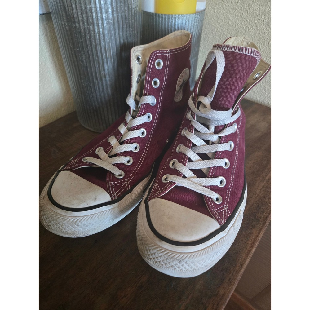 Converse Chuck Taylor All Star High Top Maroon Burgundy Mens 8 Womens 10 139784F